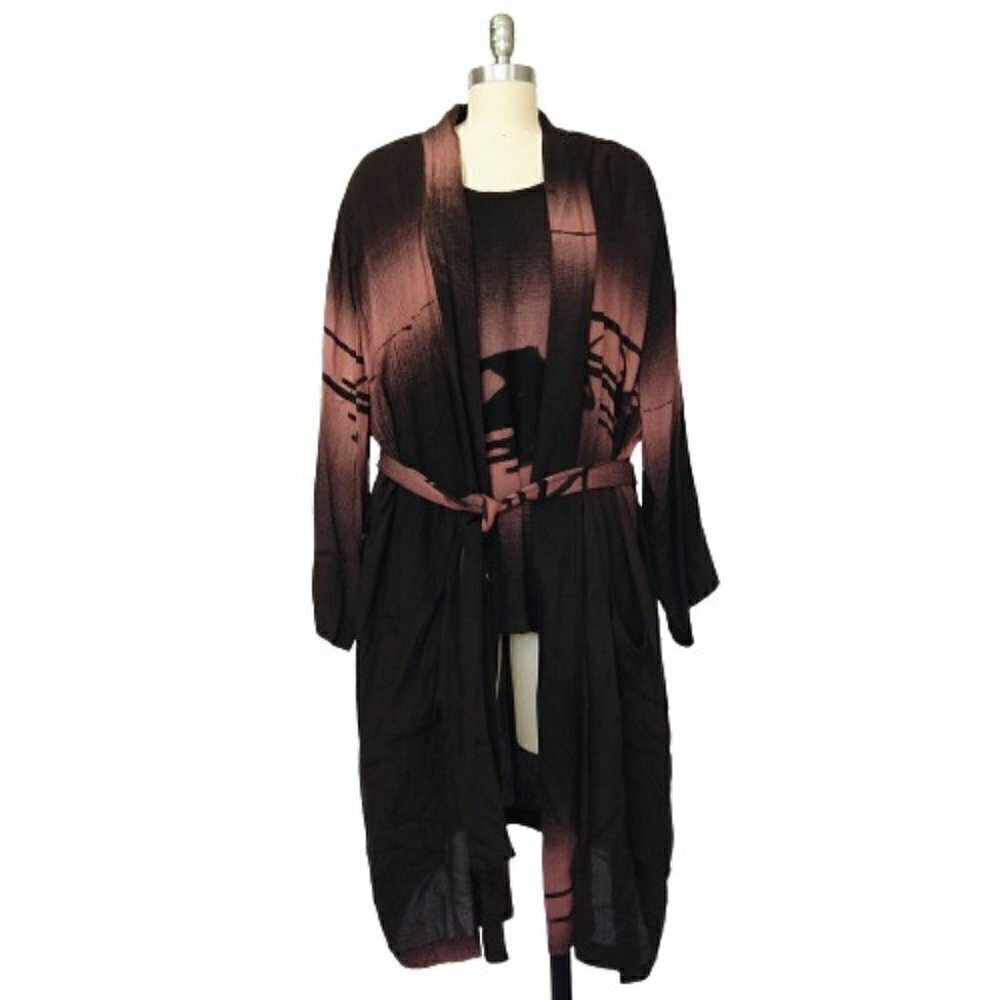 Bamboo 100% Rayon Art to Wear Top Sweater Set One Size New Lagenlook Womens